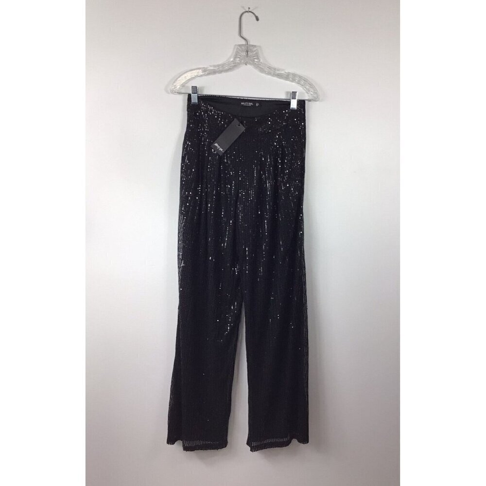 Nasty Gal Sequin Pants Womens 4 NEW